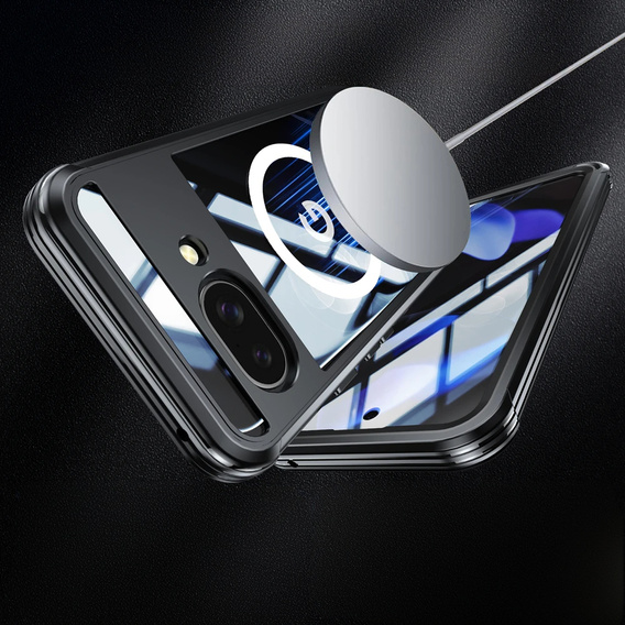 Pouzdro pro Google Pixel 9A, Shockproof, se sklem, pro MagSafe, černé