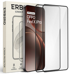 2x tvrzené sklo ERBORD 3D pro Oppo Find X9 Pro