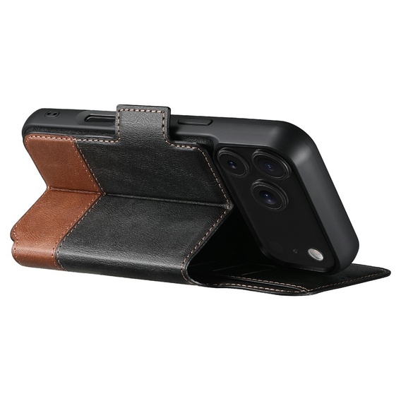 Flipové pouzdro 2 v 1 pro iPhone 17 Pro Max, SUTENI, pro MagSafe, černé