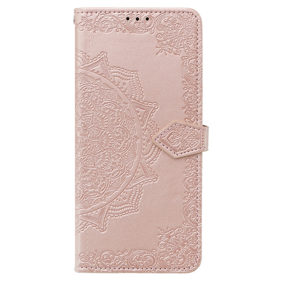 Klopové pouzdro pro Oppo A58 4G, Mandala, růžové rose gold