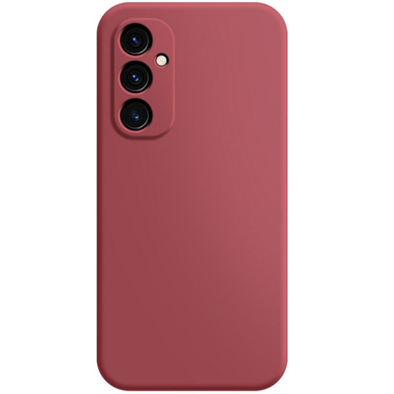 Pouzdro pro Samsung Galaxy A25, Silicone Lite, červené + 9H sklo