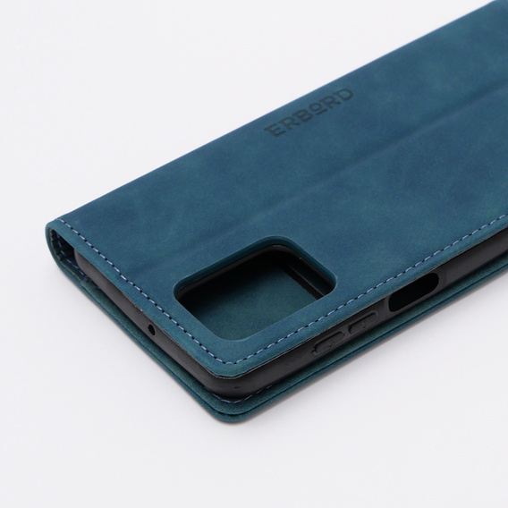 Pouzdro pro Motorola Moto G73, ERBORD Vintage peněženka s klopou, modré