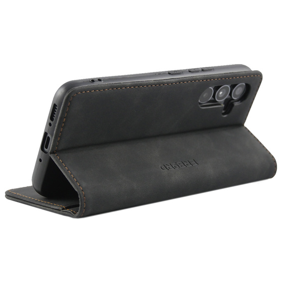 Pouzdro pro Samsung Galaxy A54, ERBORD Vintage peněženka s klopou, černé