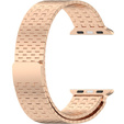 Ocelový náramek pro Apple Watch 1/2/3/4/5/6/7/8/SE/ULTRA 42/44/45/49 MM - růžový rose gold