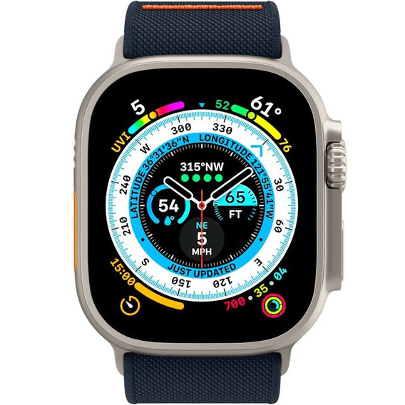 Pasek z Etui SPIGEN do Apple Watch 7 / 8 45mm, Metal Fit Pro, Szary