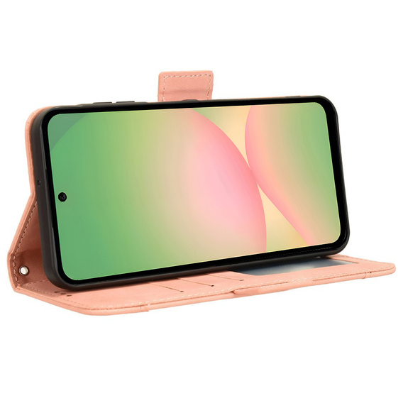 Klopové pouzdro pro Samsung Galaxy A56, Card Slot, růžové