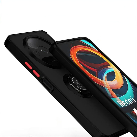 Silikonové pouzdro pro Xiaomi Redmi A3, s ochranou fotoaparátu, transparentní / černé