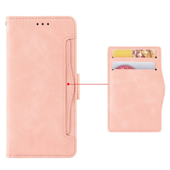 Klopové pouzdro pro Xiaomi Poco F7 Pro, Card Slot, růžové