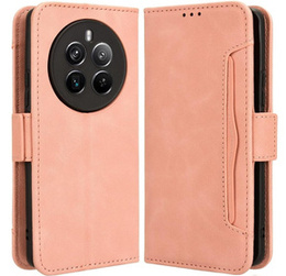 Klopové pouzdro pro Realme 12+ Plus 5G, Card Slot, růžové