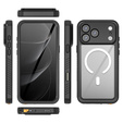 Pouzdro Redpepper pro iPhone 17 Pro Max, vodotěsné, IP68, pro MagSafe, čiré s černými boky