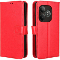 Klopové pouzdro pro Realme GT 6 / 6T, Crazy Horse Wallet, červené