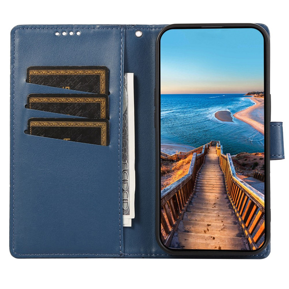 Pouzdro s klopou pro Realme 12 Pro 5G / 12 Pro+ 5G, Leather Line Wallet, modré