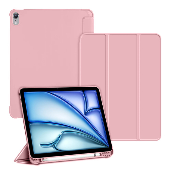 Pouzdro pro iPad Pro 11 2024, Smartcase s prostorem pro stylus, růžové