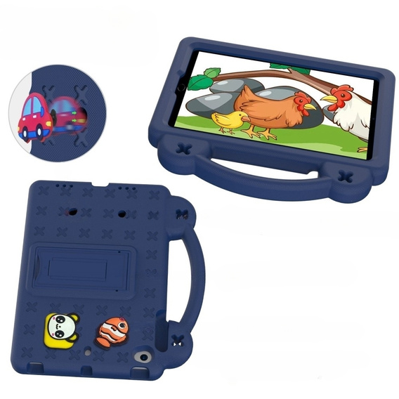 Dětské pouzdro pro iPad mini 7.9" 2019/2015/2014/2013/2012 (5/4/3/2/1 gen.), Cute Patterns, se stojánkem, námořnicky modré