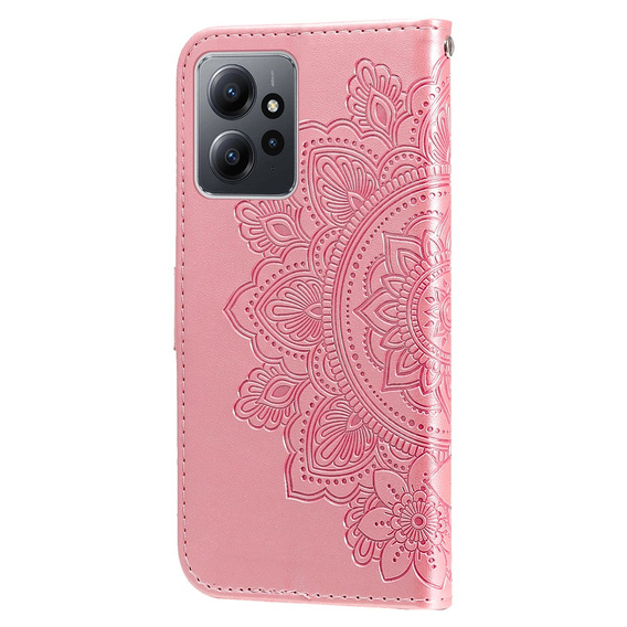 Klopové pouzdro pro Xiaomi Redmi Note 12 4G, Mandala Flower, růžové