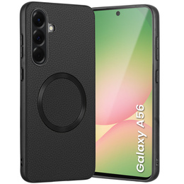 Pouzdro pro Samsung Galaxy A56 5G, Leather Hybrid MagSafe, černé