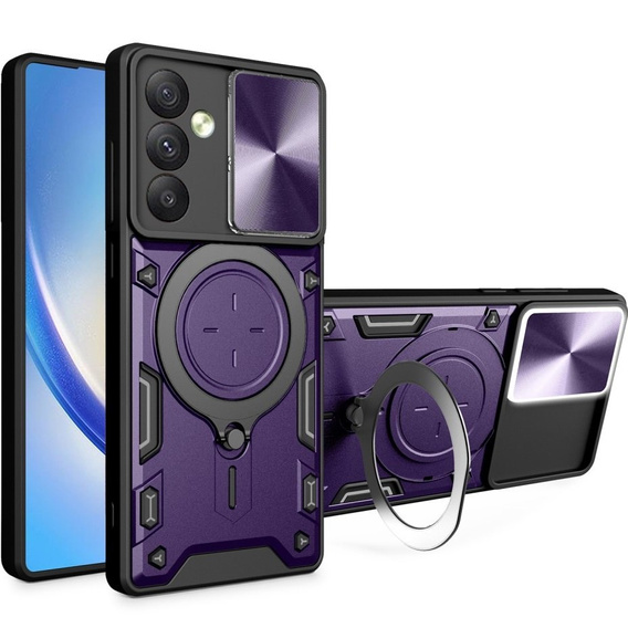 Pancéřové pouzdro pro Samsung Galaxy A54 5G, CamShield Slide, fialové