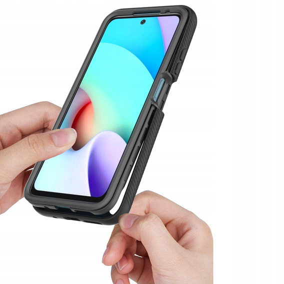 Pouzdro pro Xiaomi Redmi 10, Shockproof, s fólií, modré
