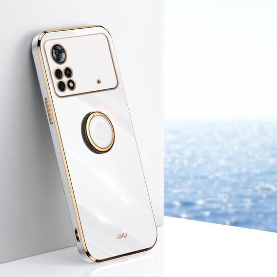 Pouzdro pro Xiaomi Poco M4 Pro 4G, Electro Ring, bílé