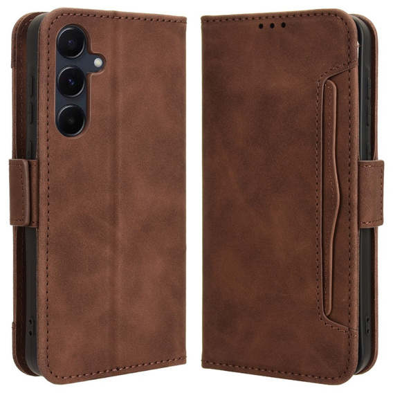 Klopové pouzdro pro Samsung Galaxy A35 5G, Card Slot, hnědé