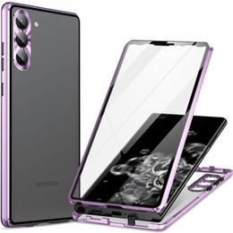 Pouzdro pro Samsung Galaxy S23, Magnetic Dual Glass, fialové