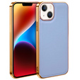 Pouzdro pro iPhone 14 Plus, Cowhide Leather, modré