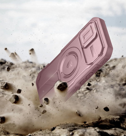 Pancéřové pouzdro Dexnor se stojánkem a spouští fotoaparátu, pro MagSafe pro iPhone 17