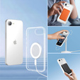 Magnetické pouzdro MagSafe pro iPhone 16E, ERBORD CrystalMag, čiré + sklo na displej