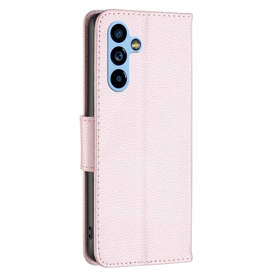 Klopové pouzdro pro Samsung Galaxy A54 5G, Wallet Litchi Magnet, růžové rose gold