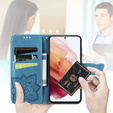 Klopové pouzdro pro Oppo Reno 11F 5G, Butterfly, modré