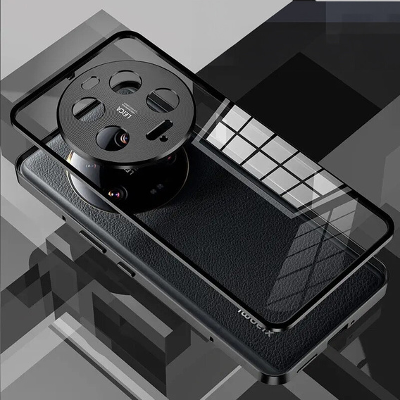 Pouzdro pro Xiaomi 14 Ultra, Magnetic Dual Glass, černé