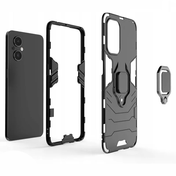 Pouzdro pro Oppo Reno7 Lite, Kickstand Ring, černé