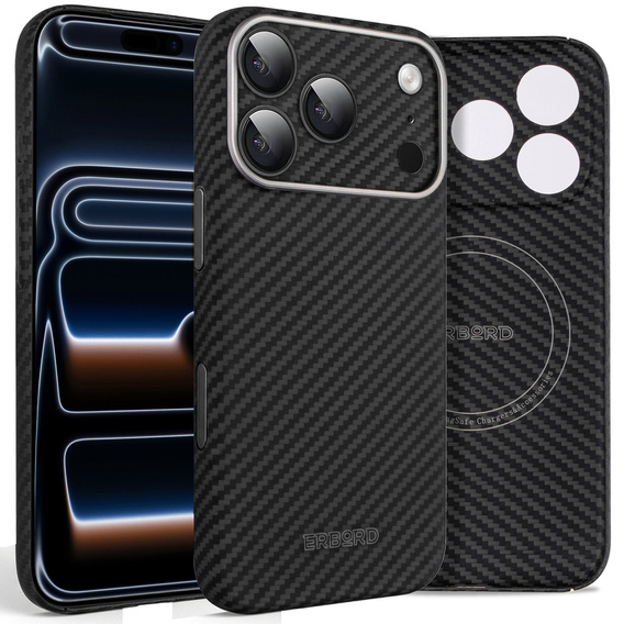 Pouzdro MagSafe ERBORD Full Kevlar pro iPhone 17 Pro Max