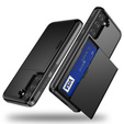 Pouzdro pro Samsung Galaxy S21 FE, Sliding Card Holder, černé