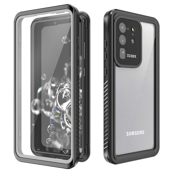Vodotěsné pouzdro IP68 pro Samsung Galaxy S20 Ultra, černé