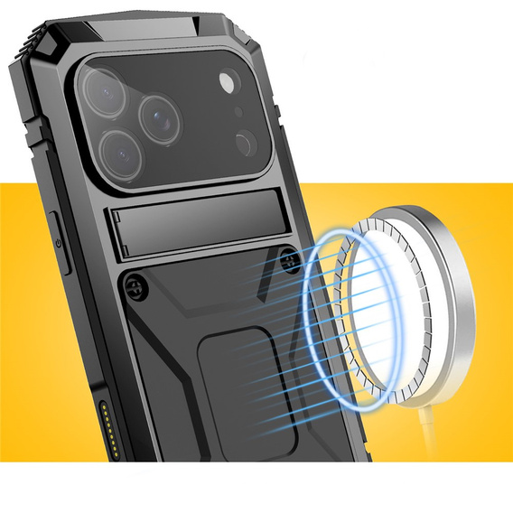 Pouzdro R-JUST s podstavcem a integrovaným sklem pro iPhone 17 Pro