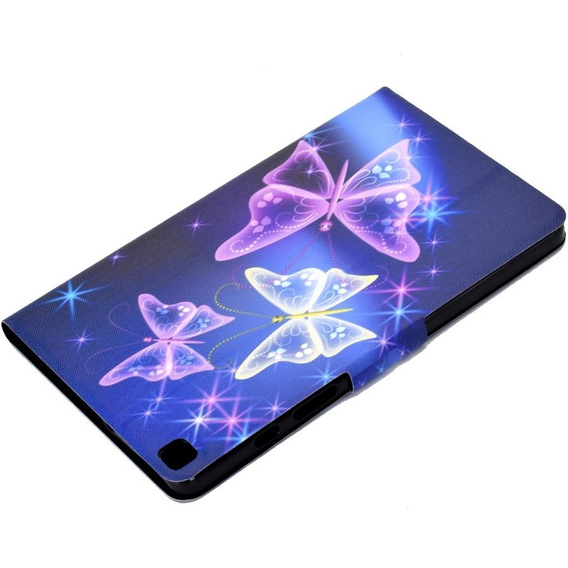 Pouzdro pro Samsung Galaxy Tab A7 10.4 2020 T500 T505, butterflies, fialové