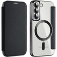Klopové pouzdro pro Samsung Galaxy S22 5G, RFID Wallet MagSafe CamShield, černé
