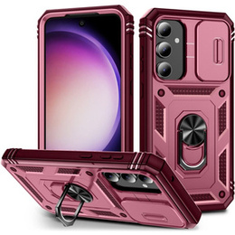 Pouzdro pro Samsung Galaxy S23 FE, CamShield Slide, růžové/ červené