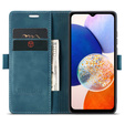 Pouzdro pro Samsung Galaxy A14 4G/5G, ERBORD Vintage peněženka s klopou, modré