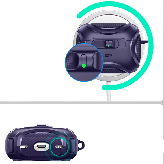 Pouzdro na sluchátka s MagSafe ESR Cyber FlickLock pro Apple AirPods Pro 3