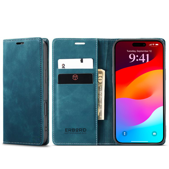 ERBORD Vintage case - flipová peněženka pro iPhone 17 Pro Max