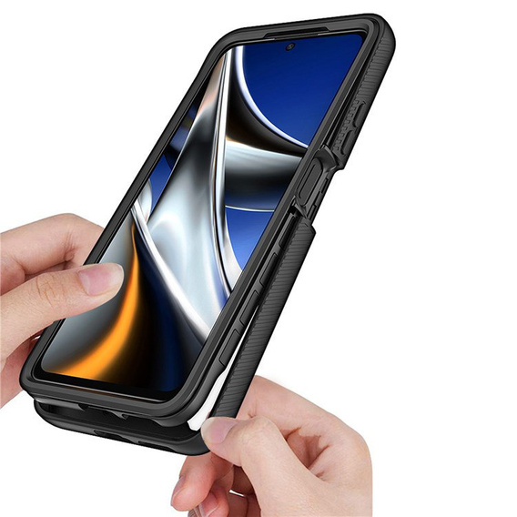 Pouzdro pro Xiaomi Poco X4 Pro 5G, Shockproof, s fólií, modré