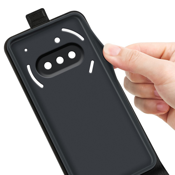 Klopové pouzdro pro Nothing Phone 3a, Flip, černé