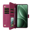 Flipové pouzdro pro Xiaomi Poco F7 Pro, Crossbody Leather Wallet, kaštanové