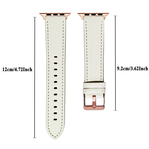 Kožený řemínek pro Apple Watch 1/2/3/4/5/6/7/8/SE/Ultra 42/44/45/49 mm, růžový