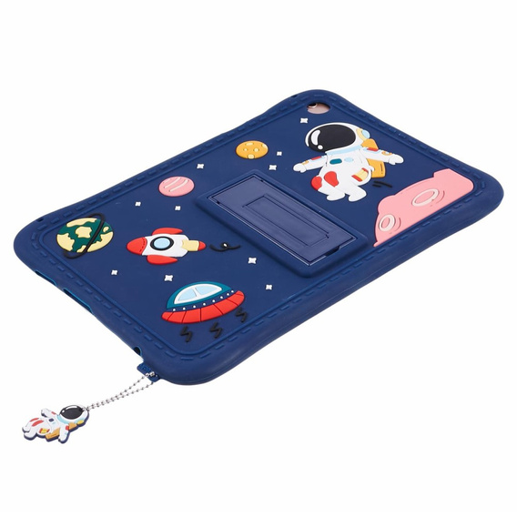 Dětské silikonové pouzdro pro Samsung Galaxy Tab A9 T220 X110 / X117, Armoured, Astronaut, námořnická modř