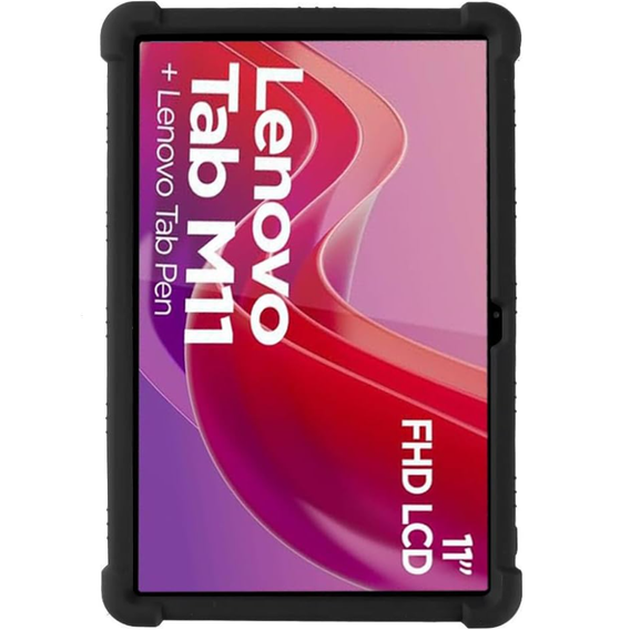 Silikonový obal pro Lenovo Tab M11, Impact, pancéřovaný, černé