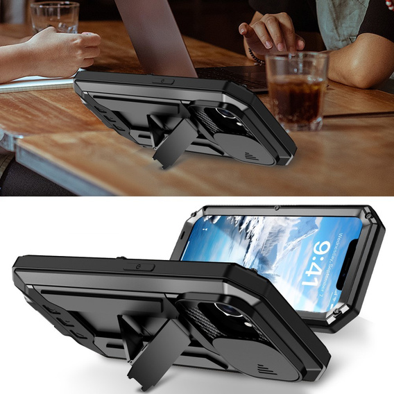 Pancéřové pouzdro pro iPhone 16E, R-JUST, černé