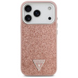 Pouzdro GUESS Glitter Triangle Logo MagSafe pro iPhone 17 Pro